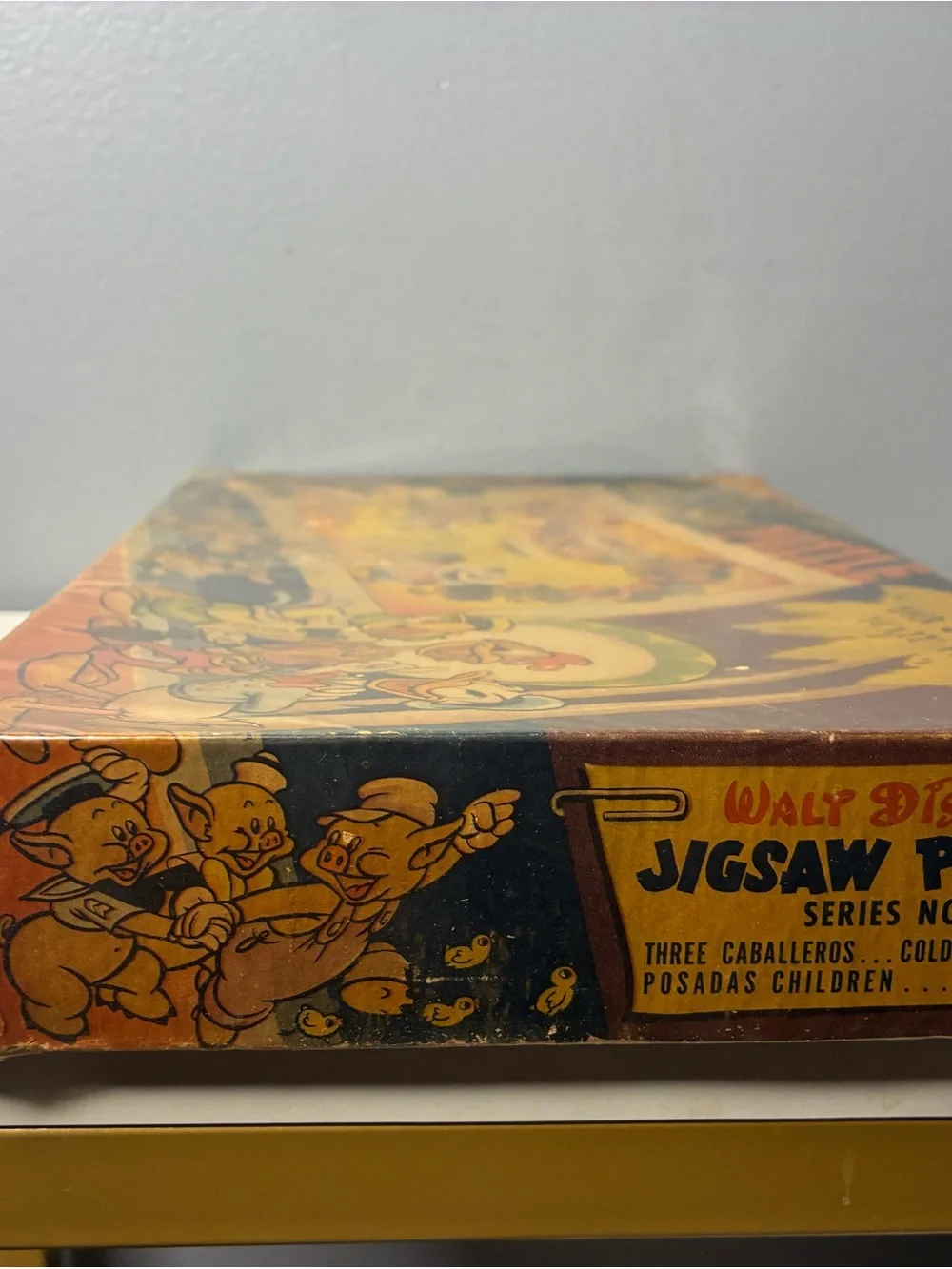 1940s Walt Disney Jigsaw Puzzle Series No. 4 Three Caballeros Kaymar Box